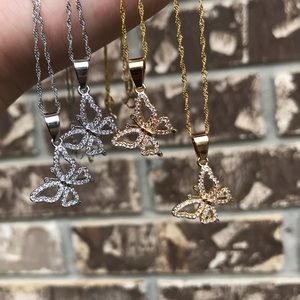 Butterfly crystal necklace